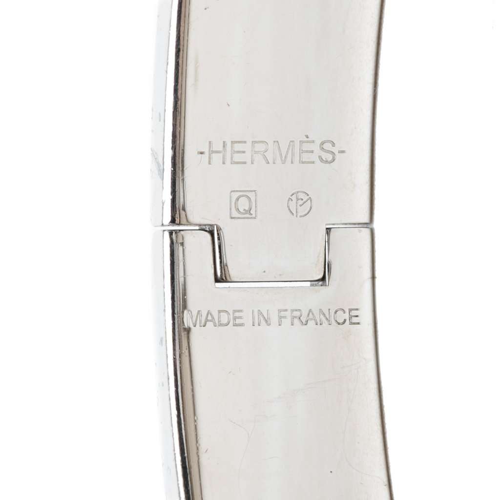 Hermès Narrow Enamel Clic H Bracelet PM Orange Very good - Model View