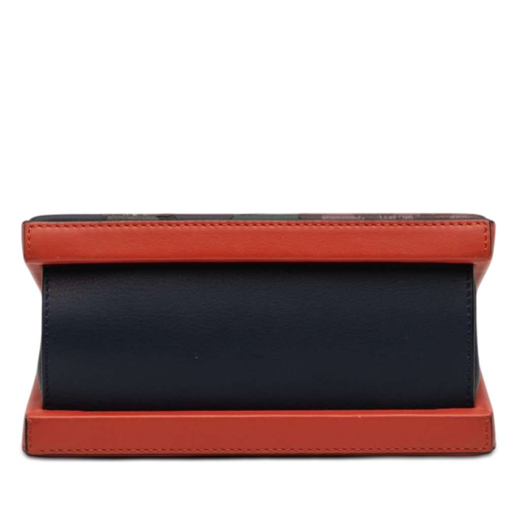 Loewe Small Leather Tokyo Postal Top Handle Bag Orange Leather Very good condition - Inside View