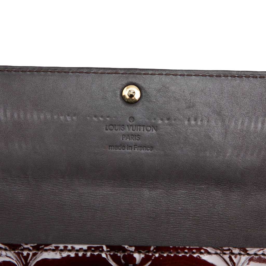 Louis Vuitton Monogram Vernis Sarah Wallet Purple Leather Very good condition - Box View