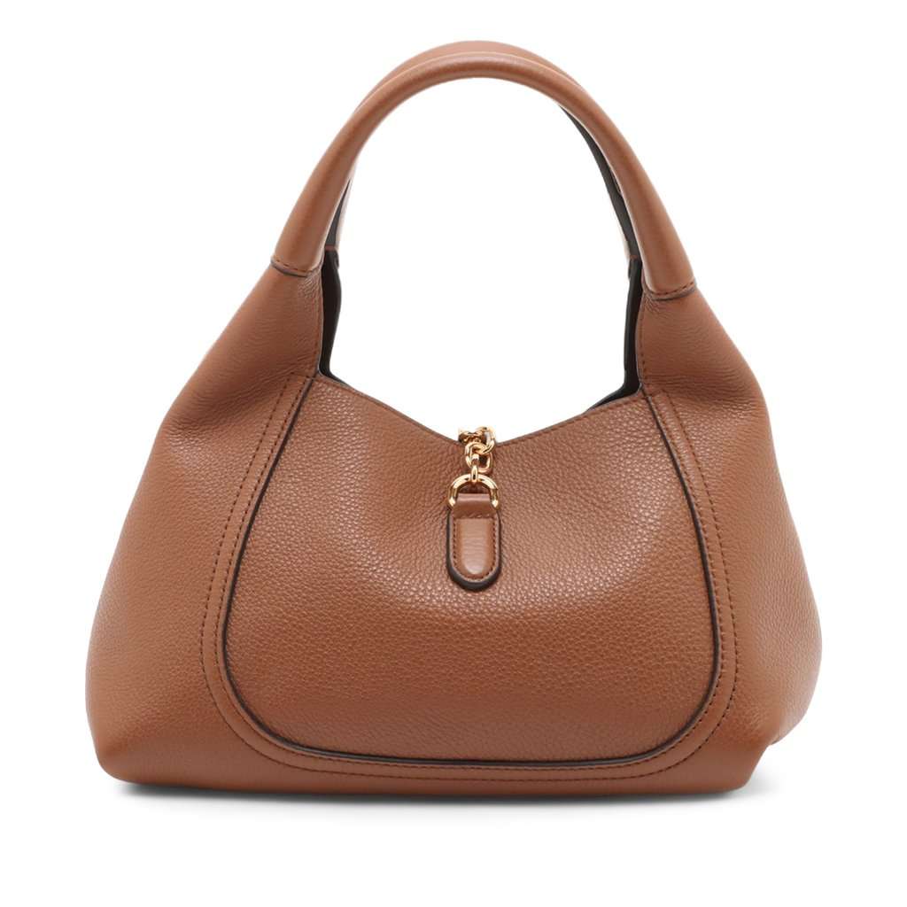 Gucci Maxi Grained Calfskin Softbit Hobo Brown Leather Very good condition - Back View