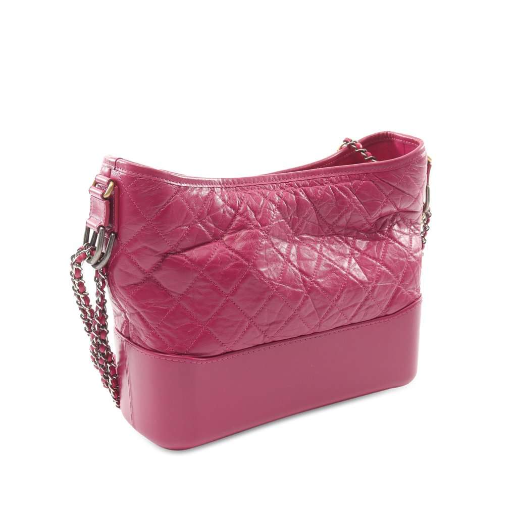 Chanel Medium Aged Calfskin Gabrielle Crossbody Pink Leather Very good condition - Back View
