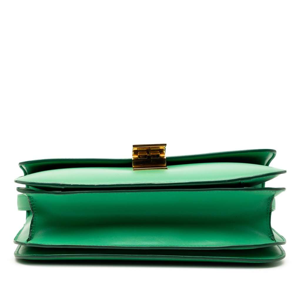 Celine Medium Calfskin Classic Box Green Leather Very good condition - Inside View
