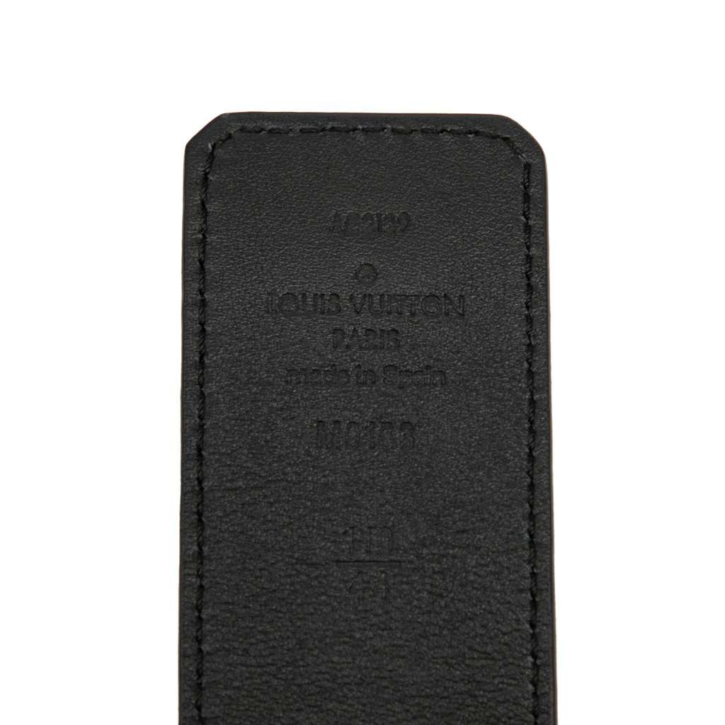 Louis Vuitton Calfskin LV Mosaic Belt Black Leather Very good condition - Box View
