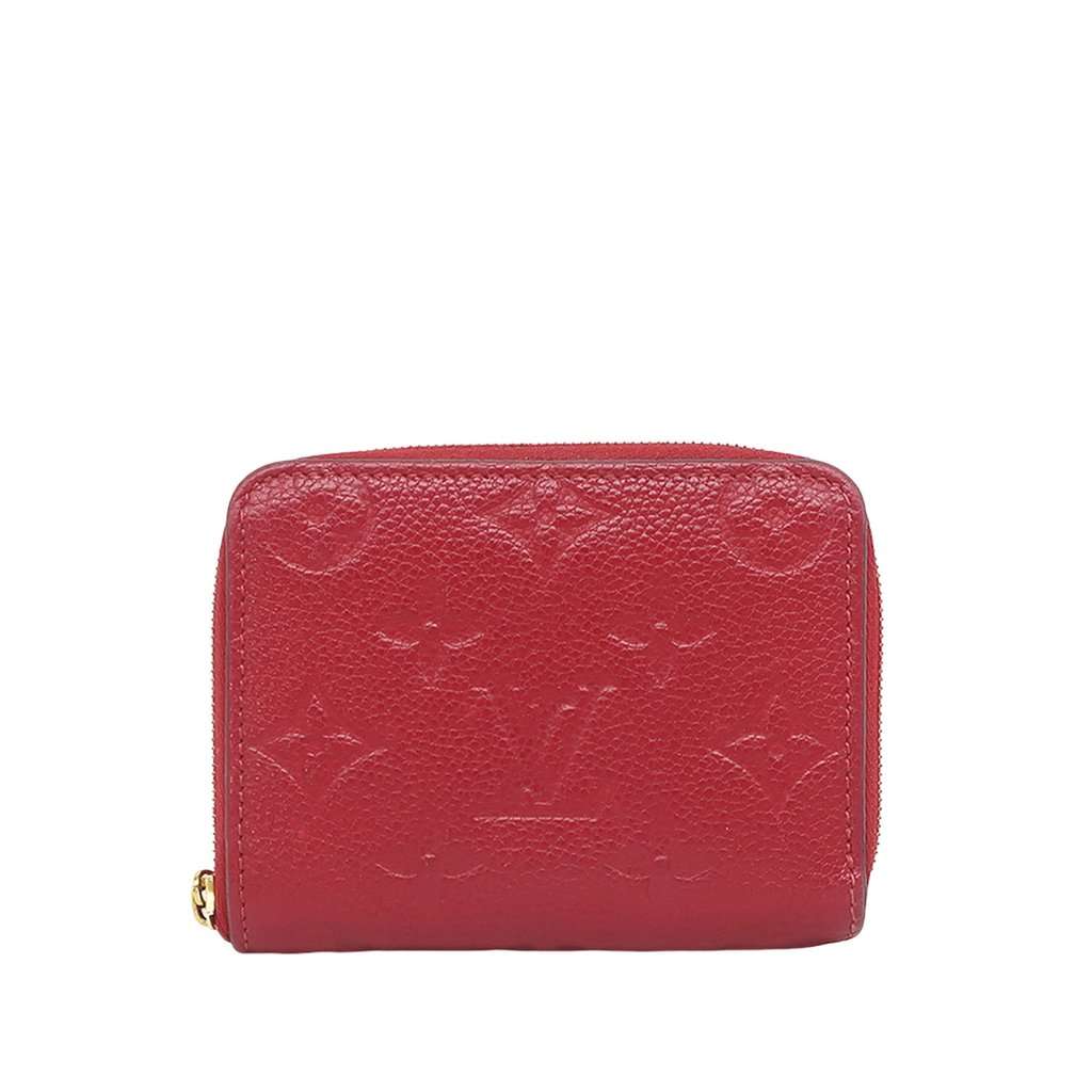 Louis Vuitton Monogram Empreinte Zippy Coin Purse Red Leather Very good - Front View