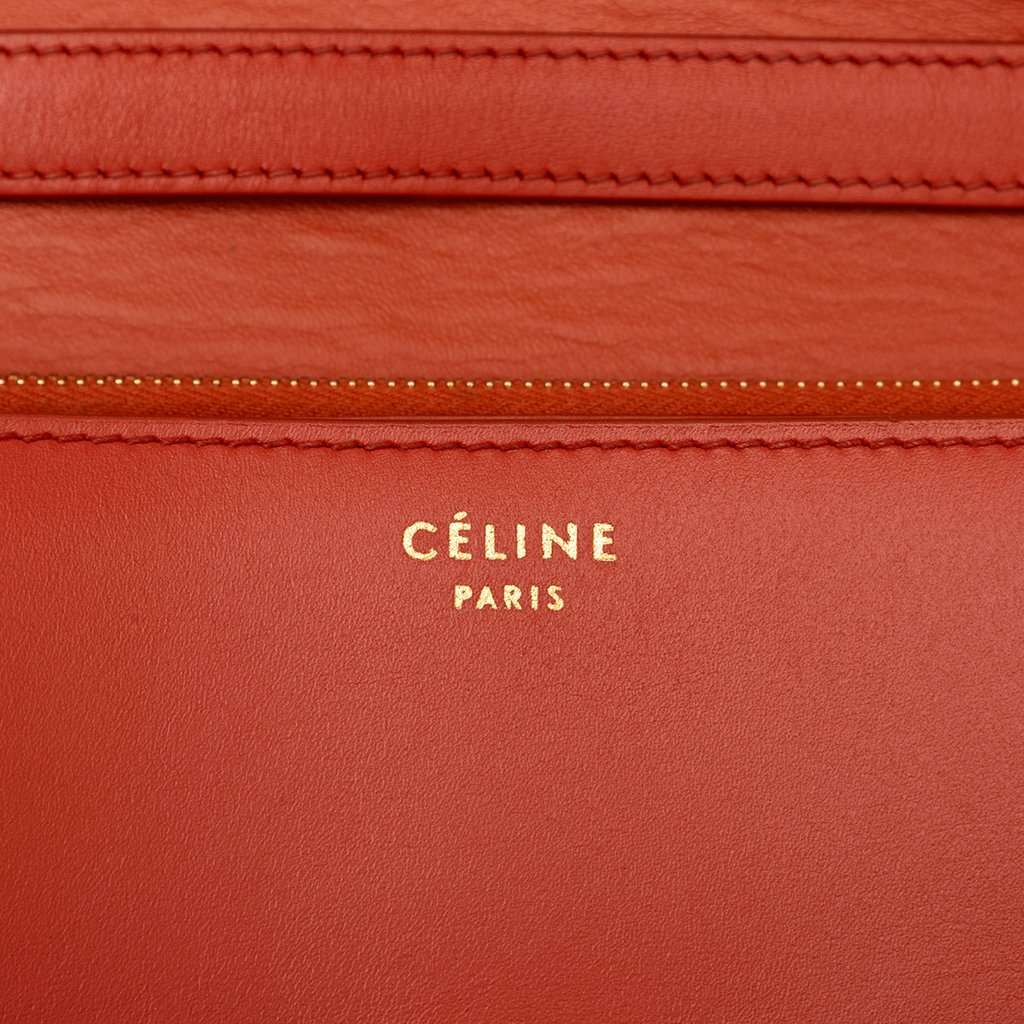 Celine Medium Calfskin Classic Box Orange Leather Very good condition - Box View