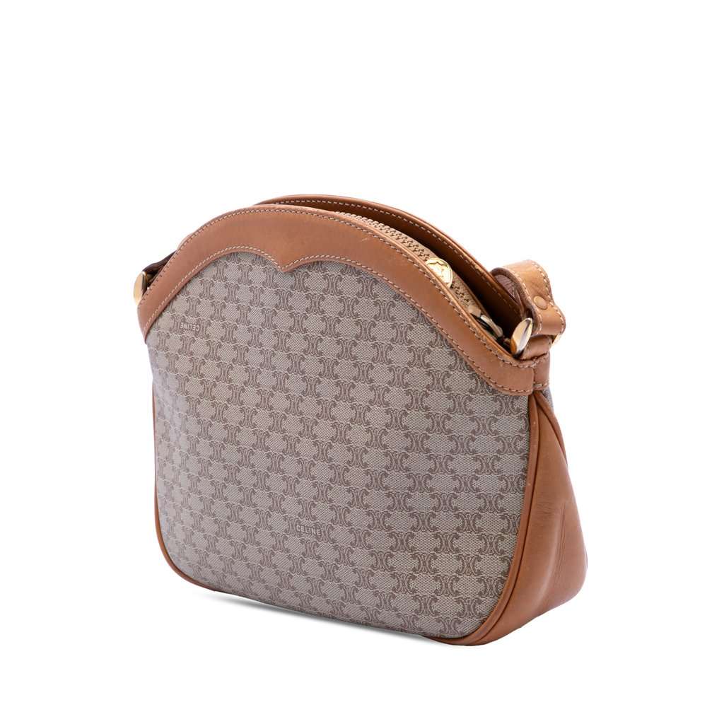 Celine Macadam Coated Canvas Crossbody Beige Very good condition - Back View