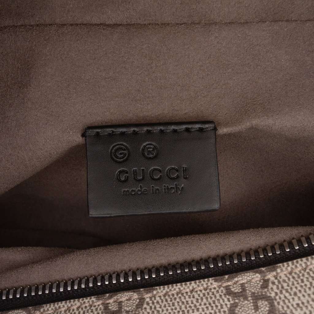 Gucci GG Supreme Double Zip Toiletry Case Beige Very good - Box View