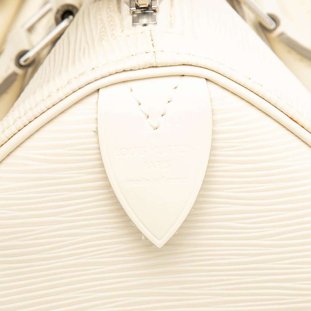 Louis Vuitton Epi Speedy 30 White Leather Very good condition - Box View