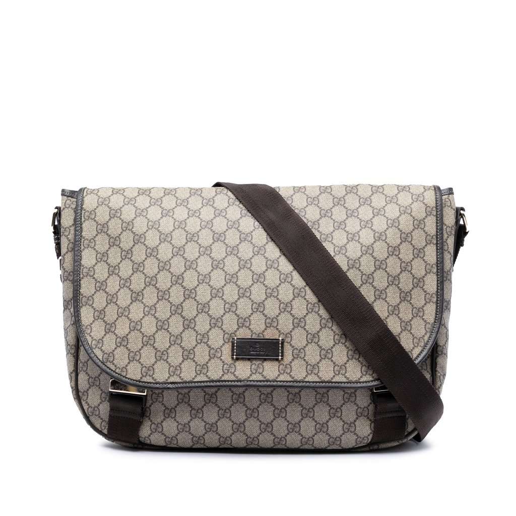 Gucci GG Supreme Messenger Bag Beige Very good condition - Front View