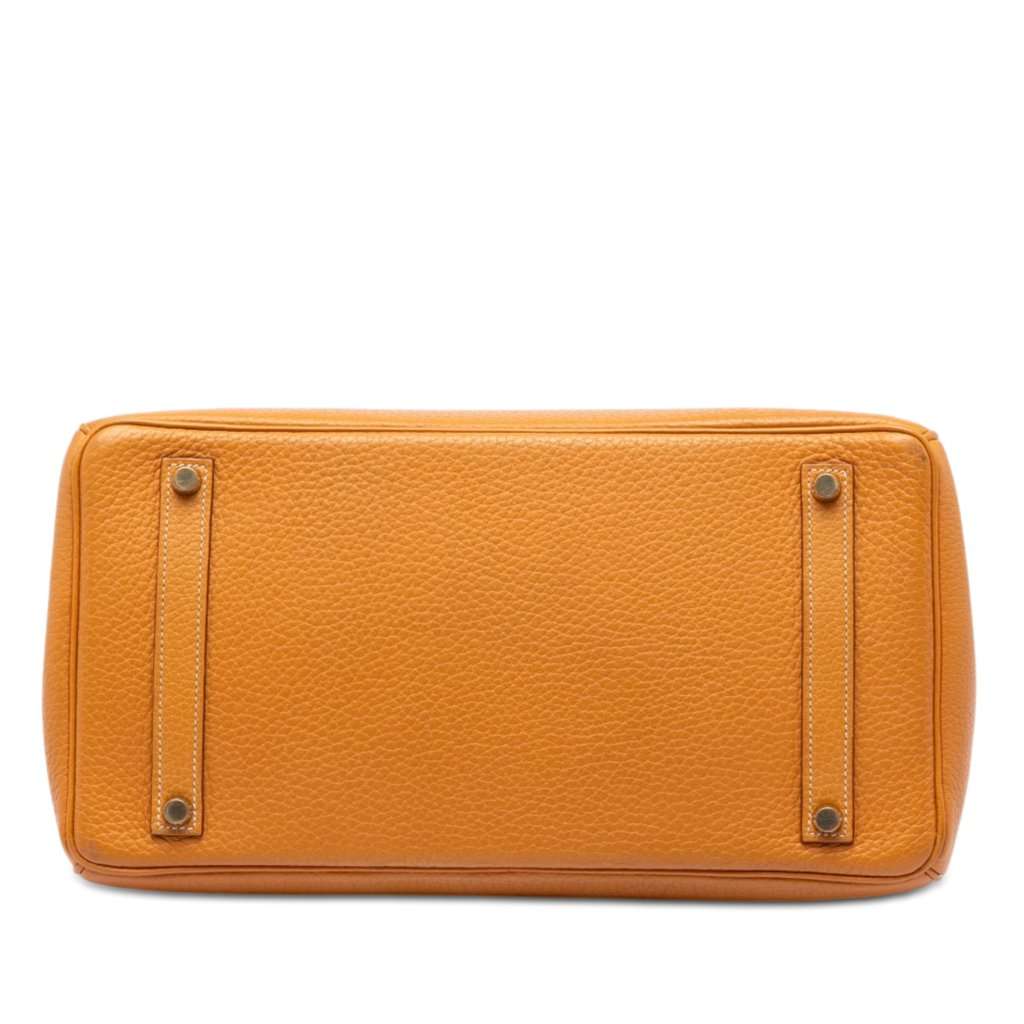 Hermès Togo Birkin Retourne 35 Orange Leather Very good condition - Inside View
