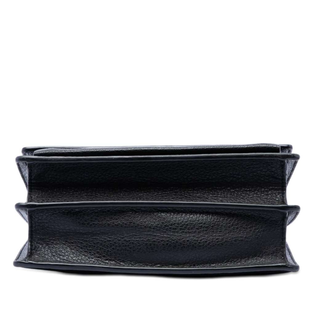 Saint Laurent Medium Grained Calfskin Monogram Sunset Crossbody Black Leather Very good - Inside View