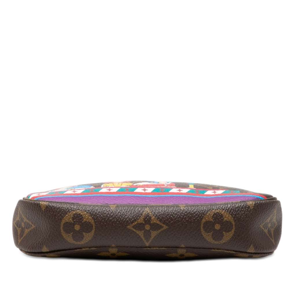 Louis Vuitton Monogram Vivienne Christmas Mini Pochette Accessoires Brown Very good condition - Inside View