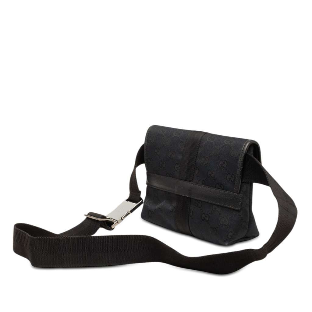 Gucci GG Canvas Belt Bag Black Very good condition - Back View