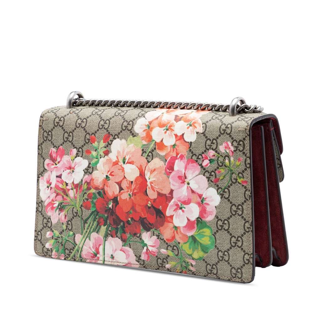 Gucci Medium GG Supreme Blooms Dionysus Shoulder Bag Beige Very good - Back View
