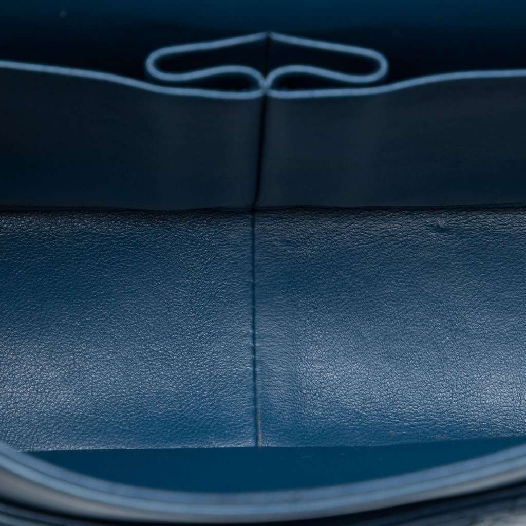Chanel Jumbo Classic Lambskin Double Flap Blue Leather Very good - Model View