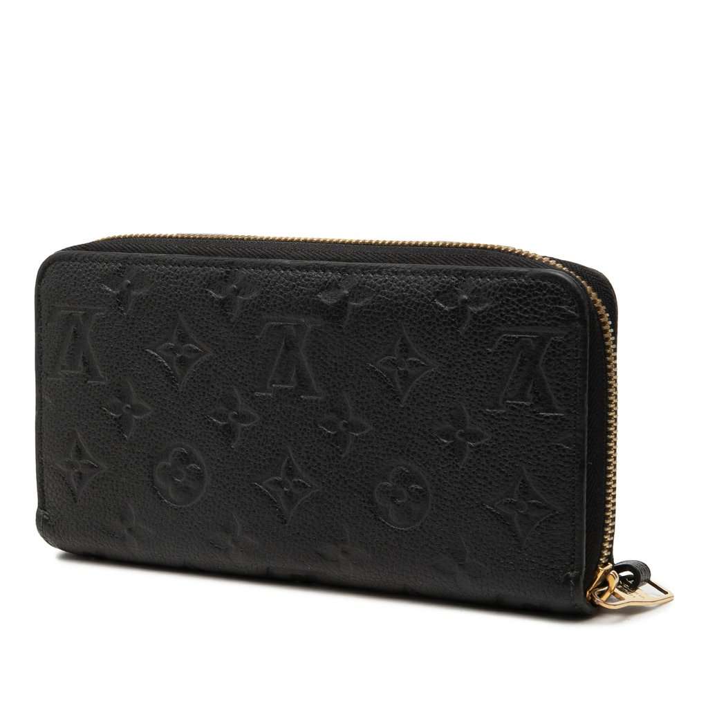 Louis Vuitton Monogram Empreinte Zippy Long Wallet Black Leather Very good condition - Back View
