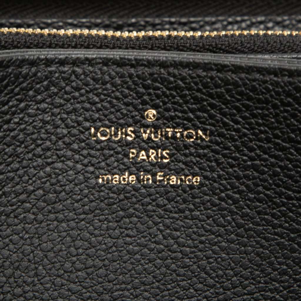 Louis Vuitton Monogram Empreinte Zippy Long Wallet Black Leather Very good condition - Box View