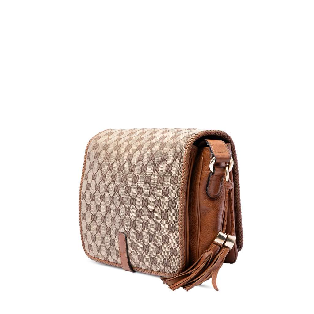 Gucci GG Canvas Marrakech Crossbody Beige Good - Back View