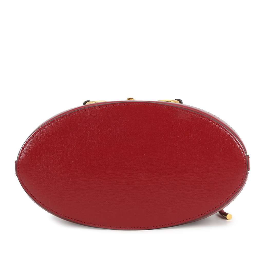 Gucci Calfskin Horsebit 1955 Bucket Bag Red Leather Very good condition - Inside View