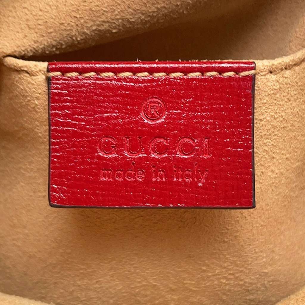 Gucci Calfskin Horsebit 1955 Bucket Bag Red Leather Very good condition - Box View