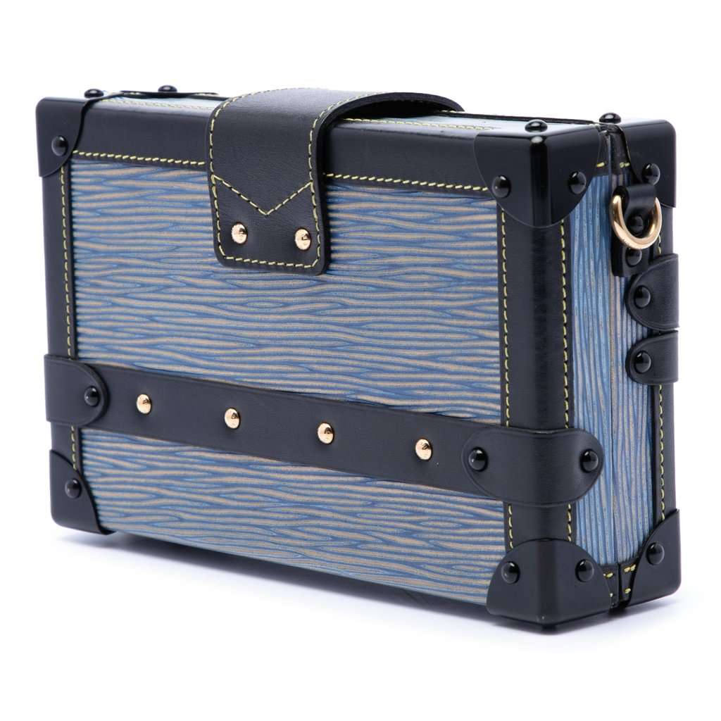 Louis Vuitton Epi Denim Petite Malle Blue Leather Very good condition - Back View