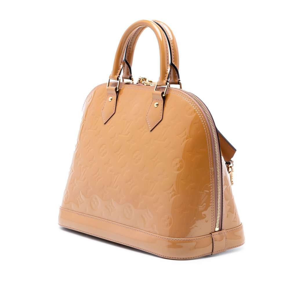 Louis Vuitton Monogram Vernis Alma PM Brown Leather Very good condition - Back View