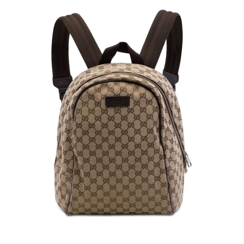 Gucci GG Canvas Backpack Beige Very good condition - Front View