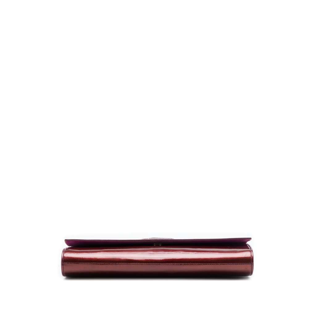 Saint Laurent Large Patent Belle De Jour Clutch Red Leather Very good - Inside View
