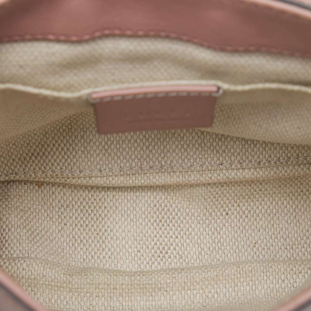 Gucci Small Patent Soho Chain Flap Crossbody Brown Leather Very good - Model View