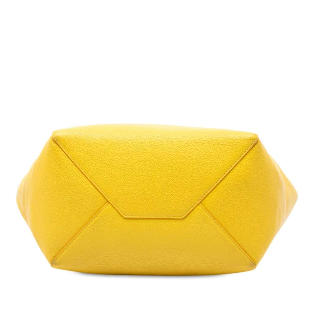 Celine Small Grained Calfskin Phantom Cabas Tote Yellow Leather Very good - Inside View
