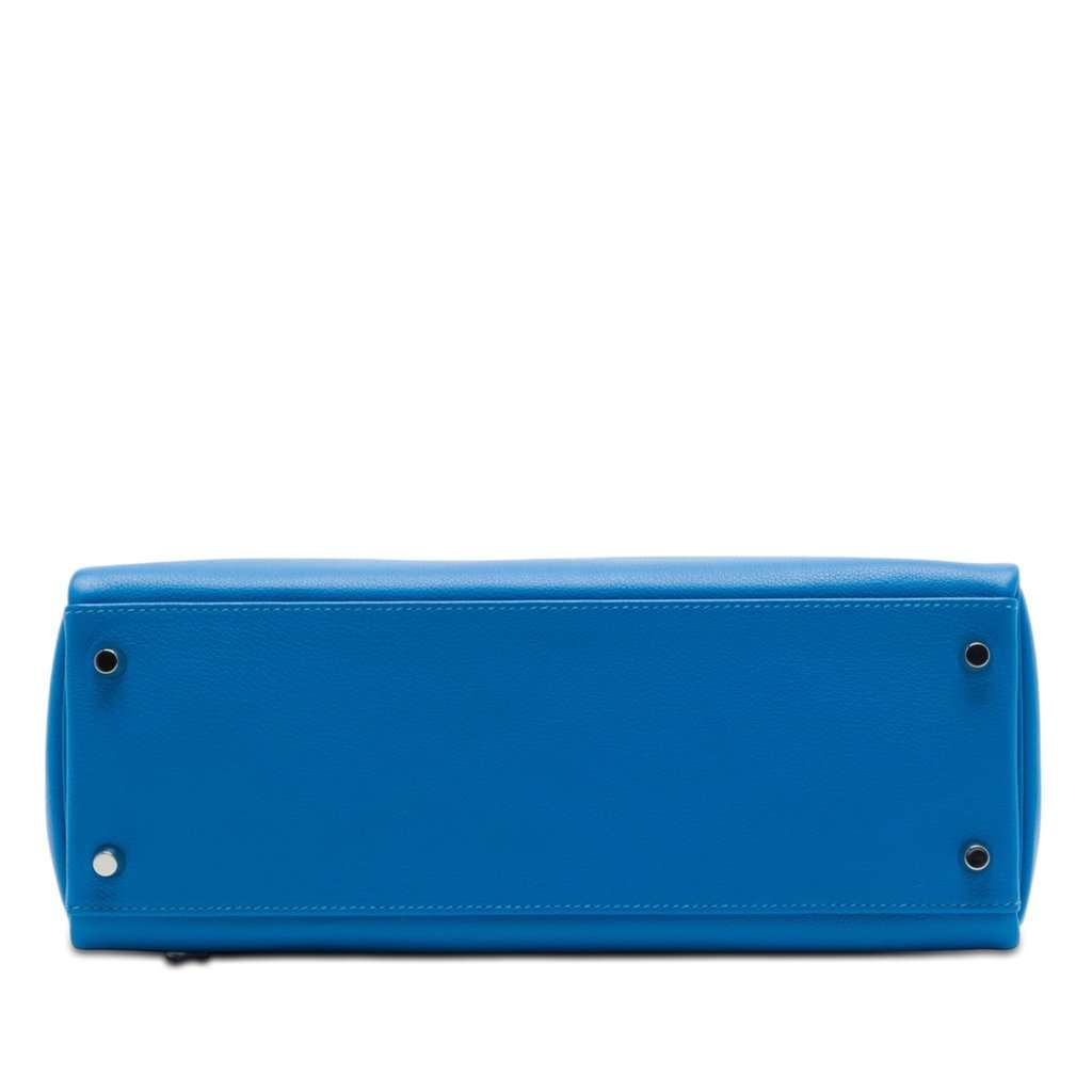 Hermès Clemence Kelly II Retourne 32 Blue Leather Very good - Inside View