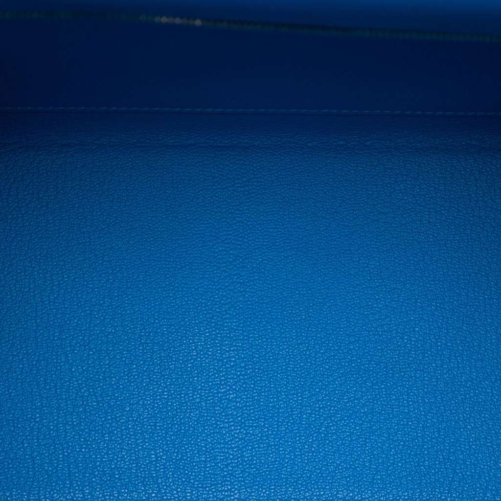 Hermès Clemence Kelly II Retourne 32 Blue Leather Very good - Model View