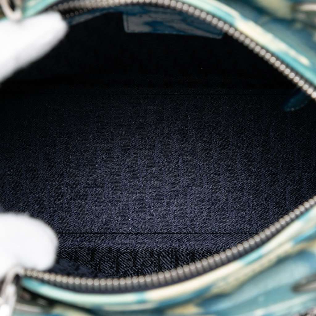 Dior Medium Calfskin Tie Dye Print Lady Dior Blue Leather Very good - Model View