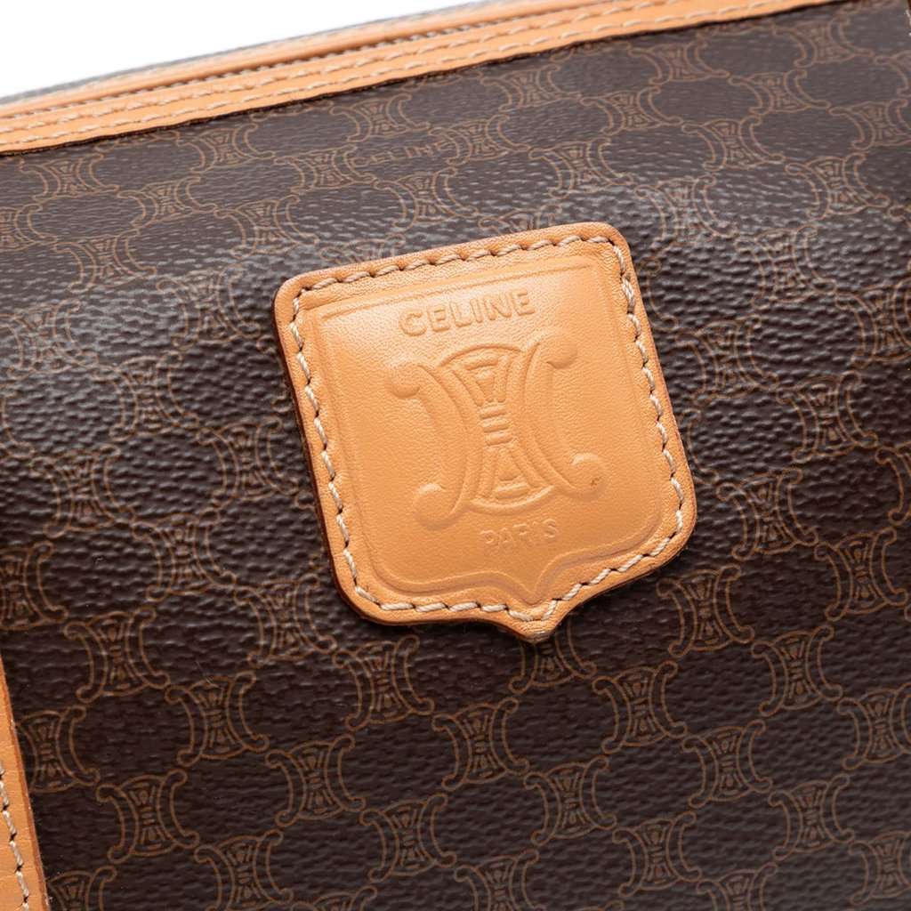 Celine Macadam Coated Canvas Shoulder Bag Brown Very good condition - Box View