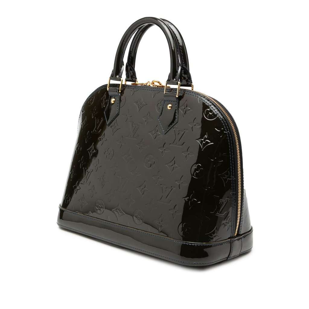 Louis Vuitton Monogram Vernis Alma PM Blue Leather Good - Back View