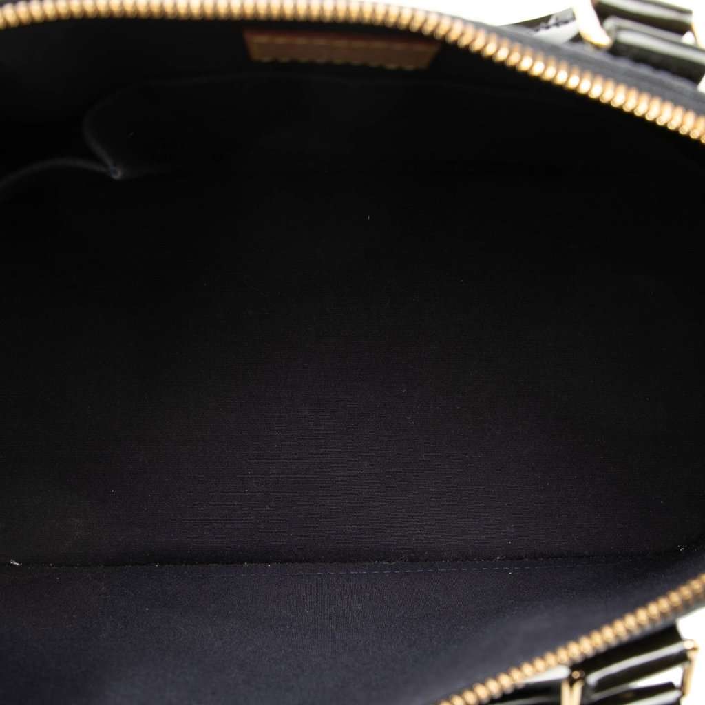 Louis Vuitton Monogram Vernis Alma PM Blue Leather Good - Model View