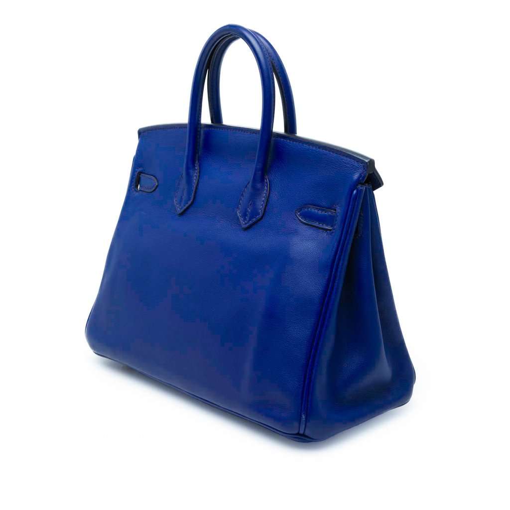 Hermès Swift Birkin Retourne 25 Blue Leather Very good condition - Back View