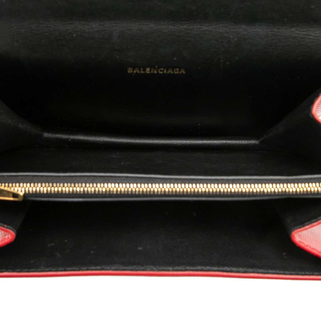 Balenciaga Embossed Patent Sharp S Chain Shoulder Bag Red Leather Very good condition - Model View