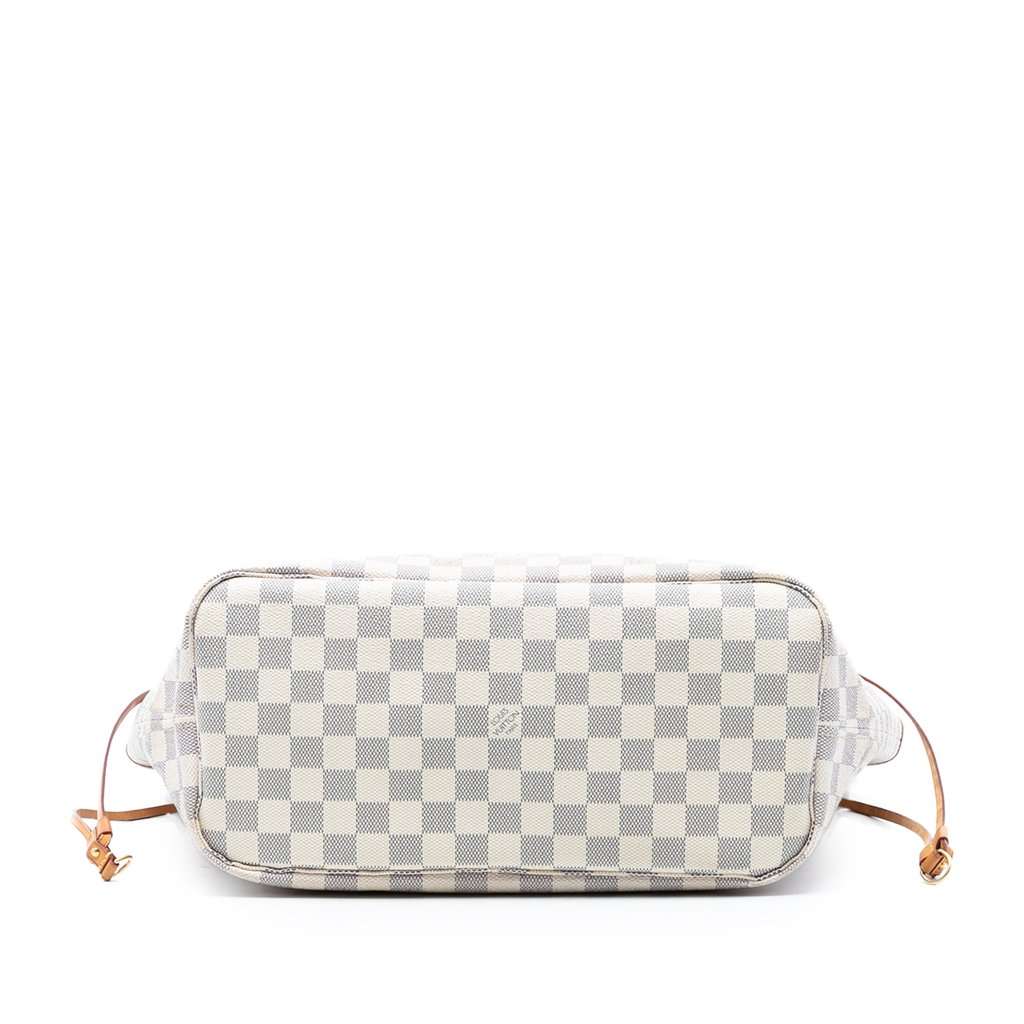 Louis Vuitton Damier Azur Neverfull MM White Very good condition - Inside View