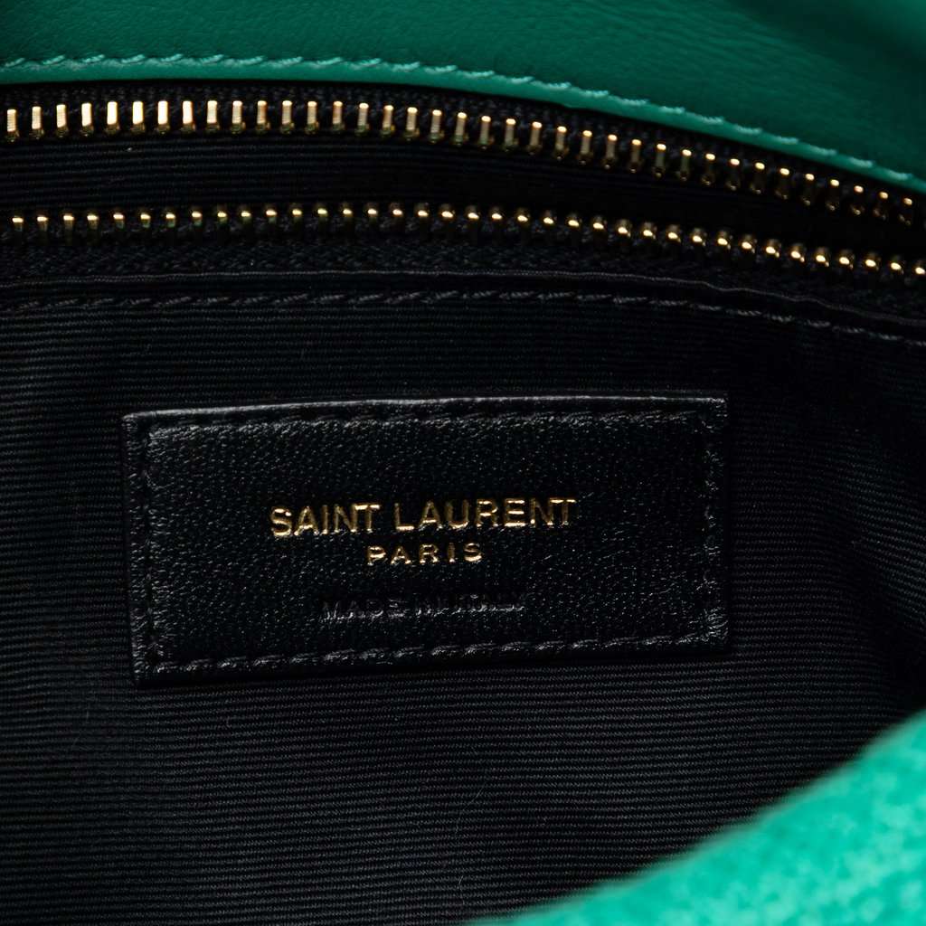Saint Laurent Toy Matelasse Canvas Monogram LouLou Crossbody Green Very good condition - Box View