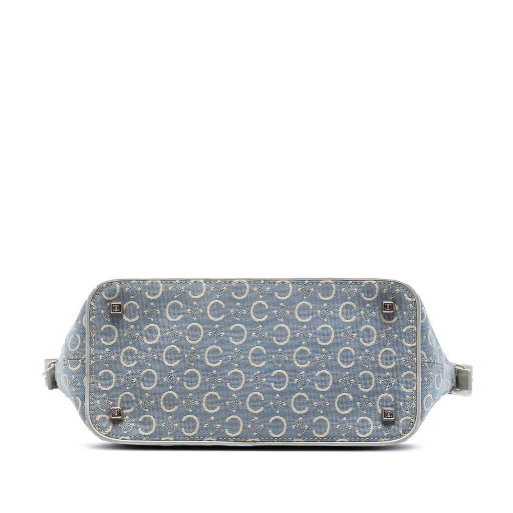 Celine C Macadam Canvas Handbag Blue Very good condition - Inside View
