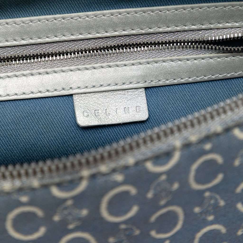Celine C Macadam Canvas Handbag Blue Very good condition - Box View