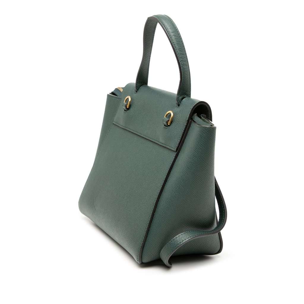 Celine Nano Grained Calfskin Belt Bag Green Leather Very good condition - Back View