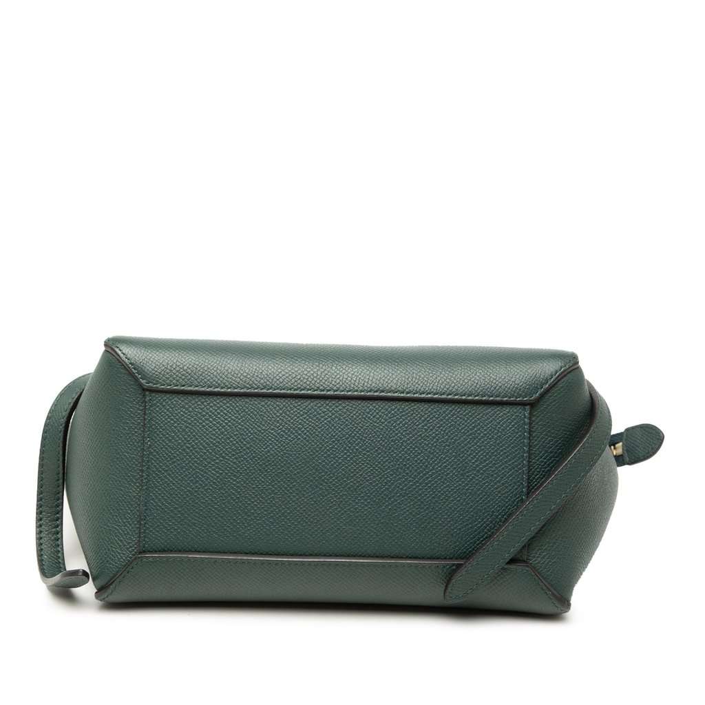 Celine Nano Grained Calfskin Belt Bag Green Leather Very good condition - Inside View