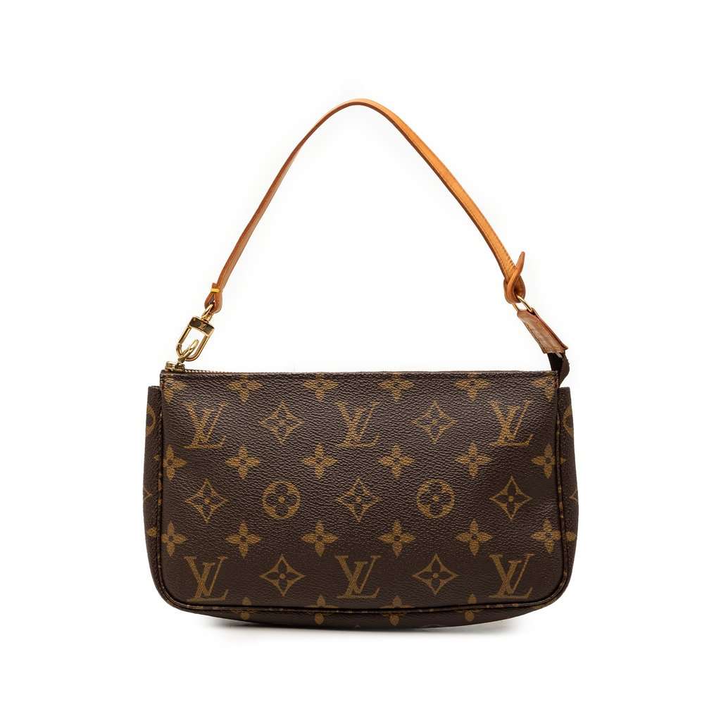 Louis Vuitton Monogram Pochette Accessoires Brown Very good - Front View