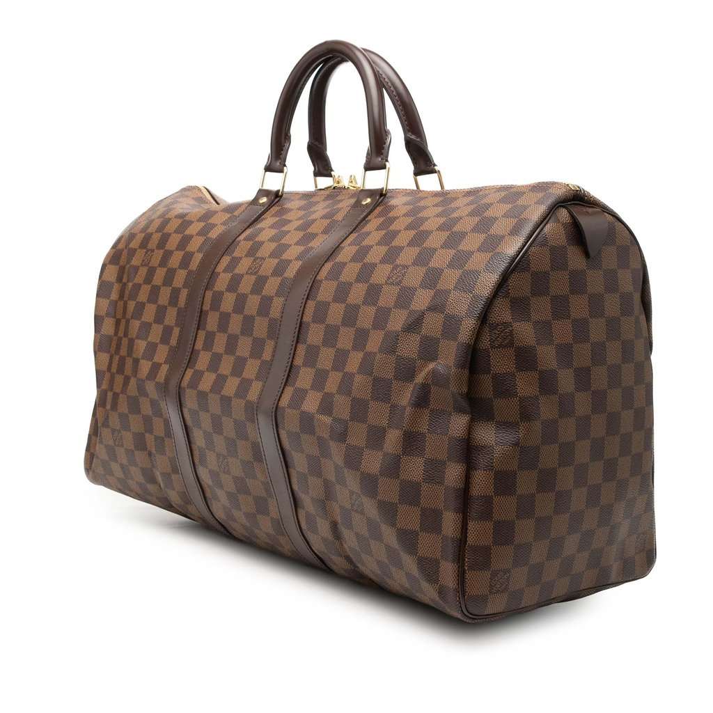Louis Vuitton Damier Ebene Keepall 50 Brown Very good - Back View