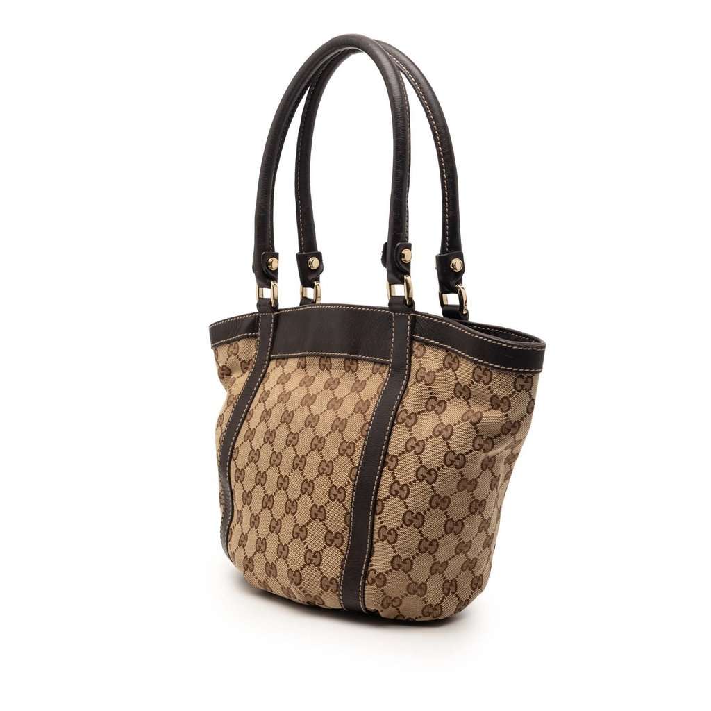 Gucci GG Canvas Abbey D Ring Handbag Beige Very good condition - Back View