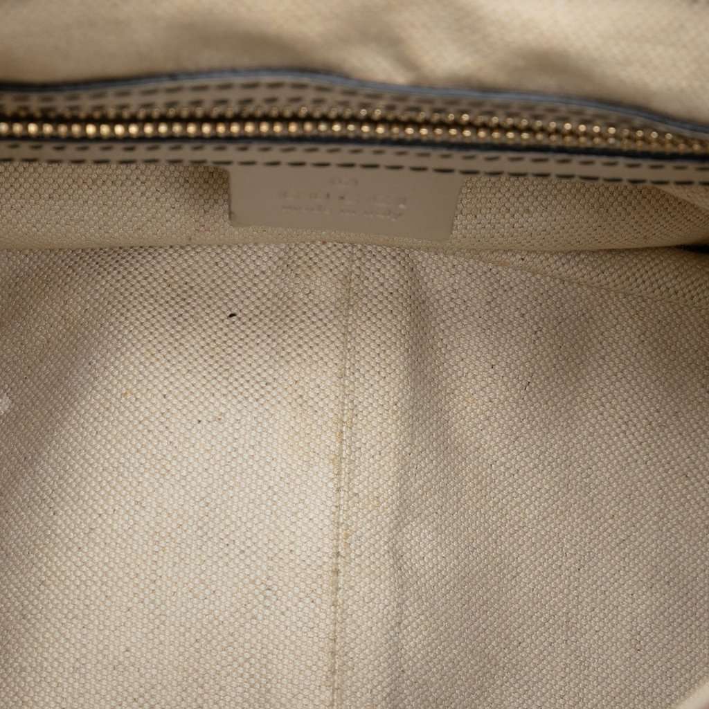 Gucci Medium GG Canvas Emily Flap Satchel Beige Very good condition - Model View