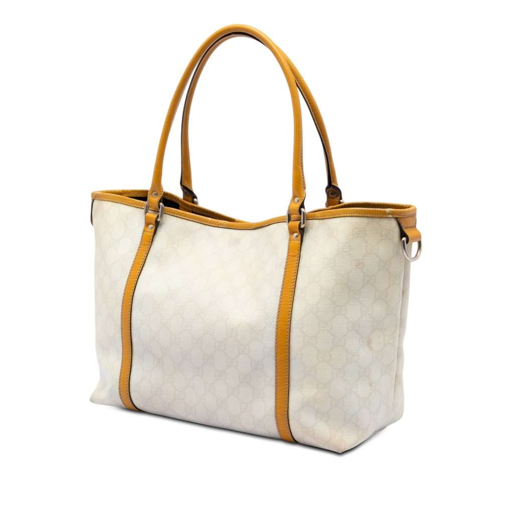 Gucci Medium GG Supreme Joy Tote White Very good - Back View