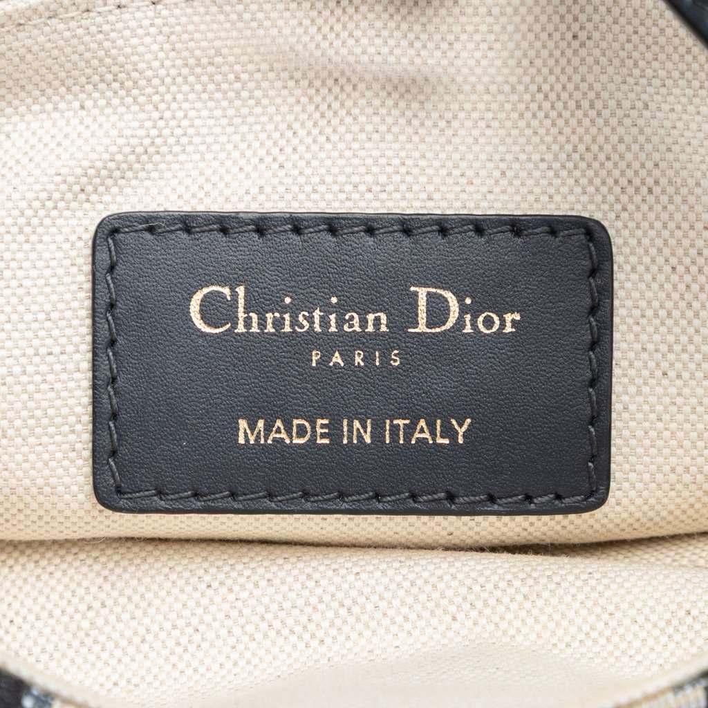 Dior Mini Oblique Canvas Saddle Bag Blue Very good condition - Box View